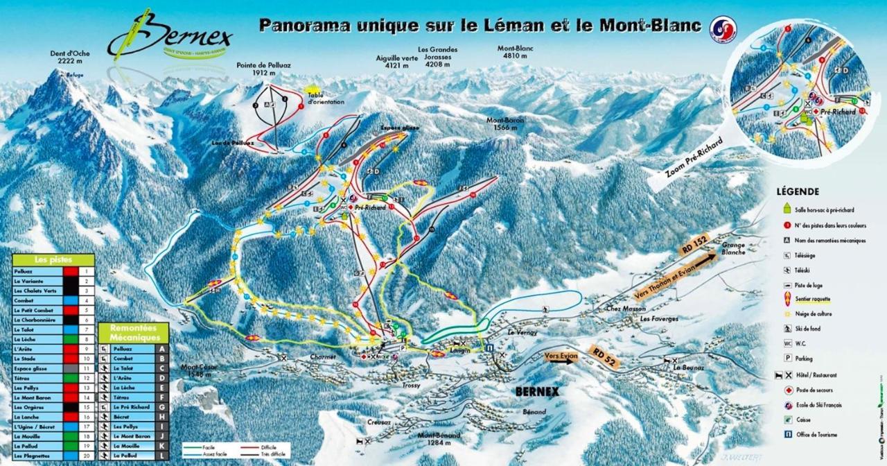 Appartement Au Pied Des Pistes, Avec Vue Sur La Montagne Bernex Ngoại thất bức ảnh